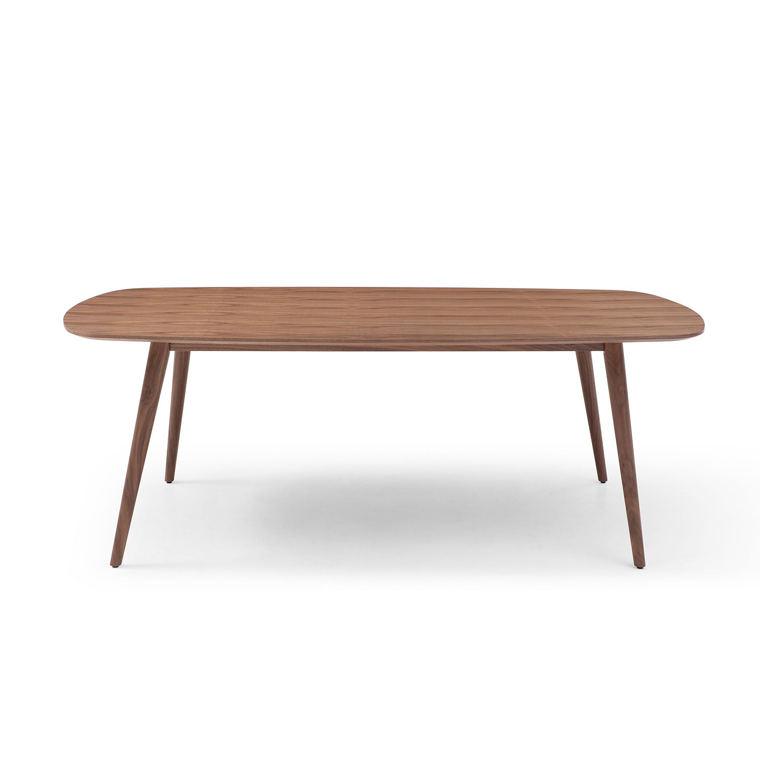 86.61Inch Modern Mid Century Dining Table Rectangular Table Walnut Color Walnut Foam Mdf