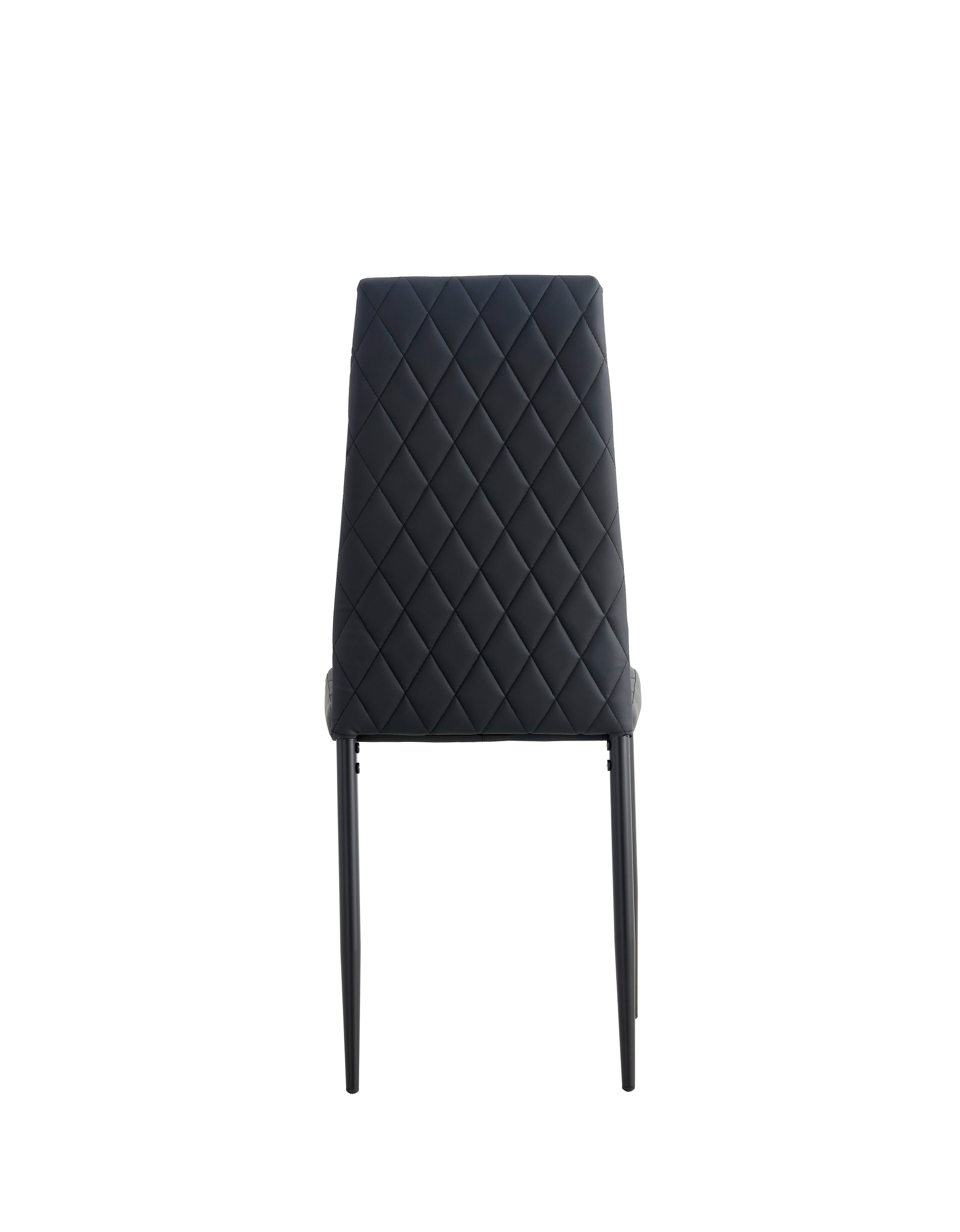 Dining Chair Set For 6 Black Pu