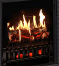 W9990 1The Whole Cabinet Is Made Of Black Oak Board, The Middle Layer Board On Both Sides Of The Cabinet Can Be Adjusted, The Furnace Is Embedded In The Middle Grid With The Remote Control Black Metal & Wood