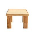 Modern And Minimalist Rectangular Rattan Tabletop With Rubber Wooden Legs, Imitation Rattan Woven Chinese Side Table, Suitable For Small Rectangular Tables In Living Rooms, Dining Rooms, And Bedrooms Natural Wood Solid Wood
