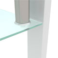 White Coffee Table, Clear Coffee Table, Modern Side Center Tables For Living Room, Living Room Furniture White Glass