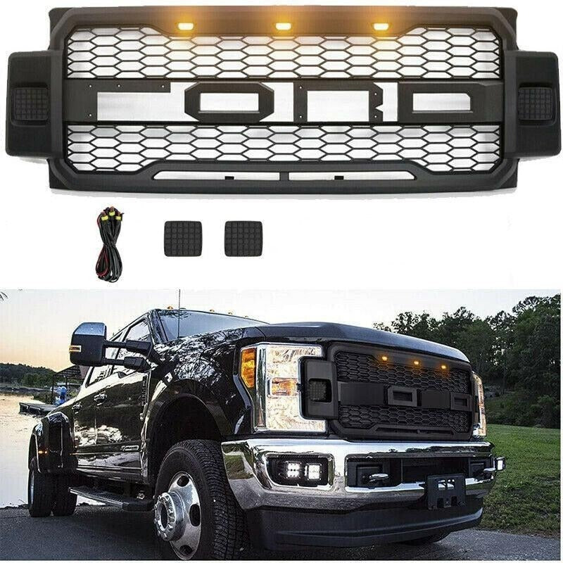 Front Grille For 2017 2018 2019 Ford f250 f350 Super matt black-abs-abs