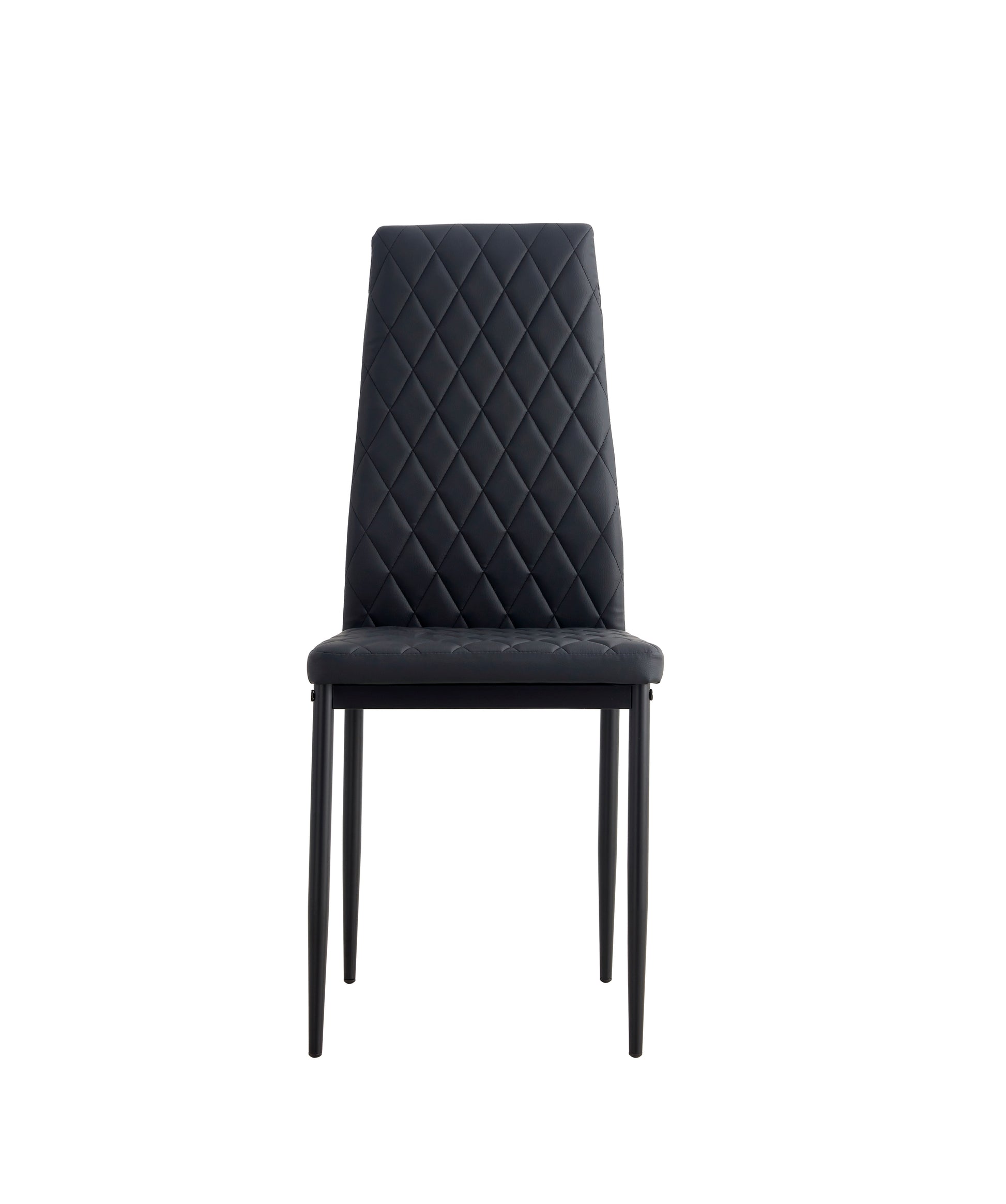 Dining Chair Set For 6 Black Pu