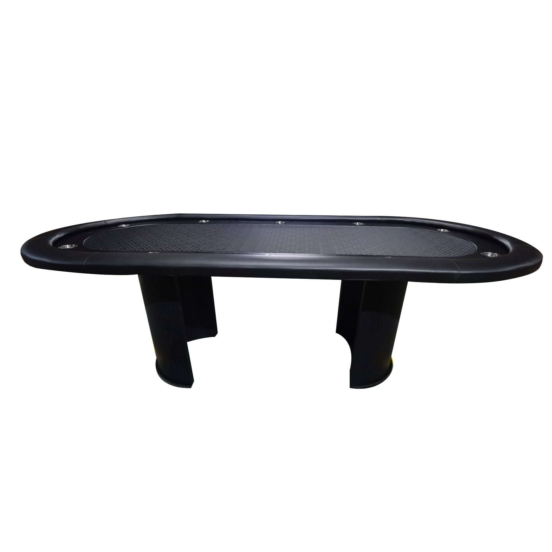 96" Oval 10 Players Black Surface Wooden black-espresso-primary living space-wood