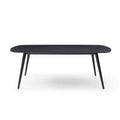 86.61Inch Modern Mid Century Dining Table Rectangular Table Balck Oak Black Dining Room Foam Mdf