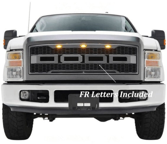 Grill For 2008 2009 2010 Ford F250 F350 F450 Raptor matt black-abs-abs