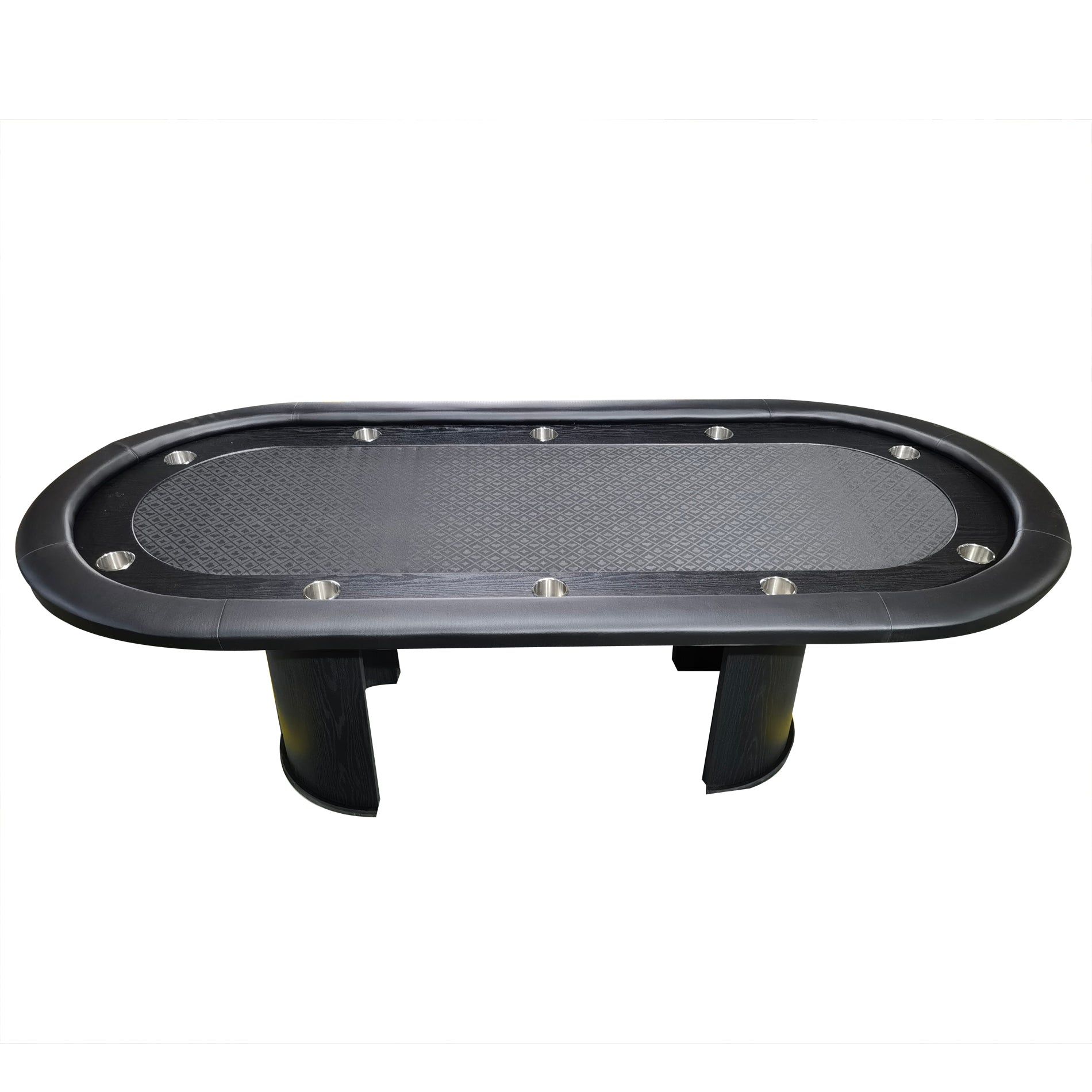 96" Oval 10 Players Black Surface Wooden black-espresso-primary living space-wood