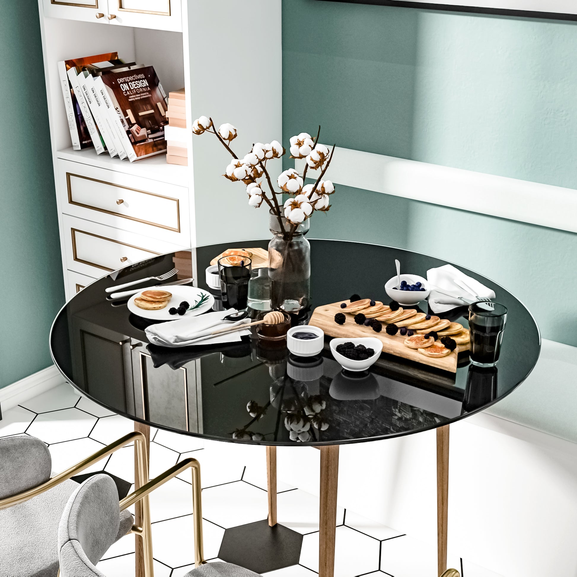 Polished Edge 36 Inch Glass Table Top 36 Inch Round Tempered Glass