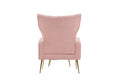 Modern Accent Chair With Ottoman, Comfy Armchair For Living Room, Bedroom, Apartment, Office Pink Pink Primary Living Space Classic Polyester