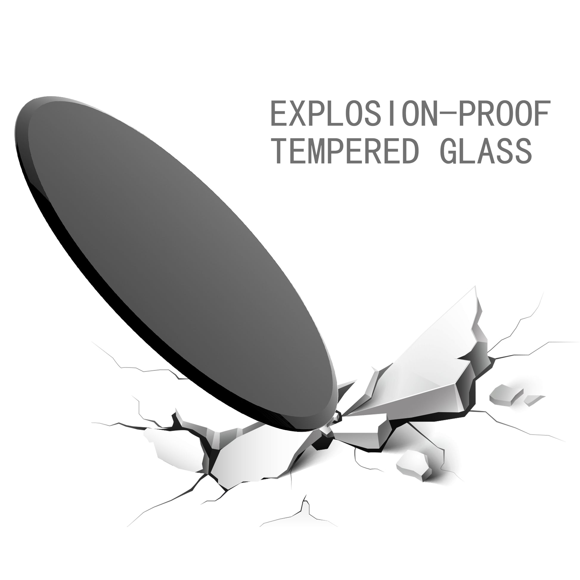 24" Inch Round Tempered Glass Table Top Black Glass 1 2" Inch Thick Beveled Polished Edge Black Tempered Glass