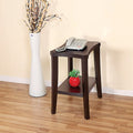 Livingroom Chairside Table, Small Display Table With Bottom Shelve In Red Cocoa Espresso Particle Board