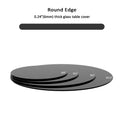 36 Inch Round Tempered Glass Table Top Black Glass 1 4