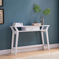 Modern Console With One Drawer White White Particle Board