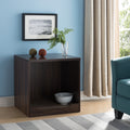 Modern Pet End Table With Removable Mat In Dark Walnut Brown Particle Board