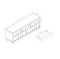 72 Inch Modern White Tv Media Stand, Home Entertainment Center With Open Shelving And Two Drawers White 60 69 Inches Particle Board