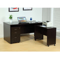 Printer Mobile Stand, Computer Desk, Home Office Desk Red Cocoa Espresso Particle Board