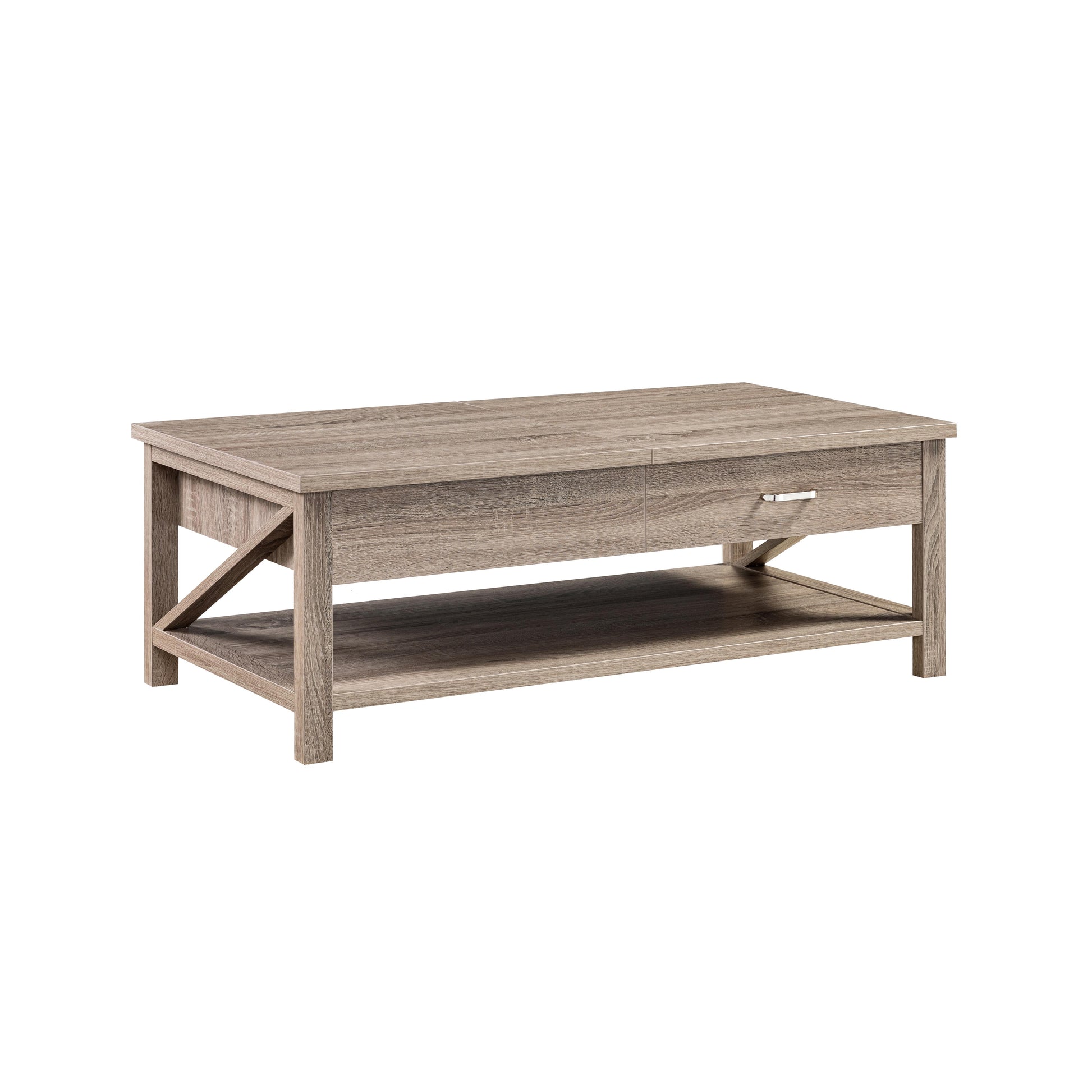 Modern Livingroom Coffee Table With Lift Top With Spacious Bottom Shelf, Dark Taupe Taupe Particle Board