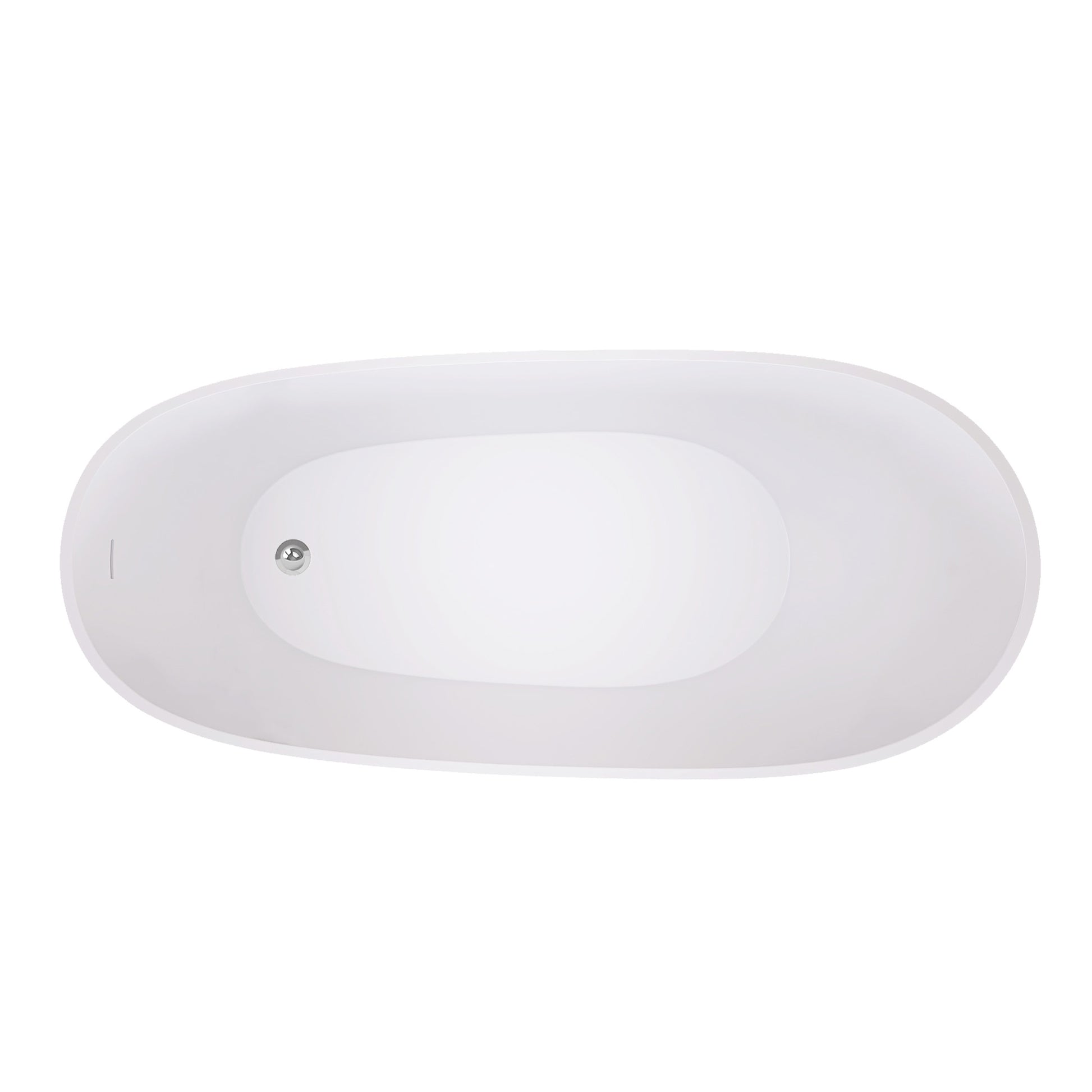 67" Acrylic Free Standing Tub Classic Oval Shape Soaking Tub, Adjustable Freestanding Bathtub With Integrated Slotted Overflow And Chrome Pop Up Drain Anti Clogging Gloss White Gloss White Oval Bathroom Freestanding Tubs Polished 61 69 In Modern Soaking