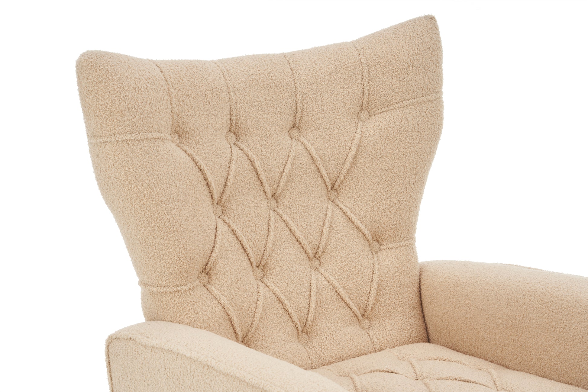 Modern Accent Chair With Ottoman, Comfy Armchair For Living Room, Bedroom, Apartment, Office Nude Cream Primary Living Space Classic Polyester