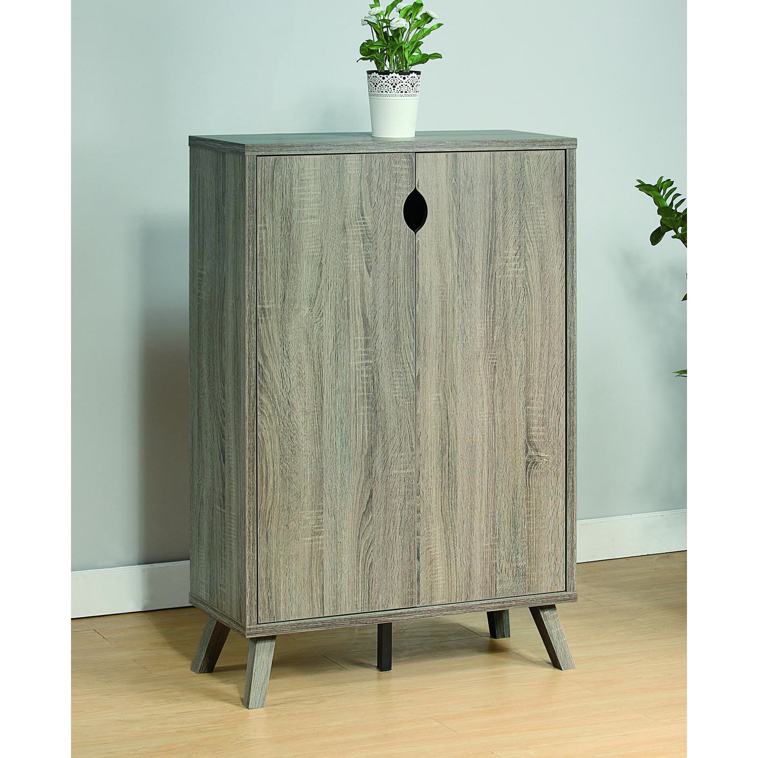 ID USA 151139 Shoe Cabinet Dark Taupe taupe-particle board