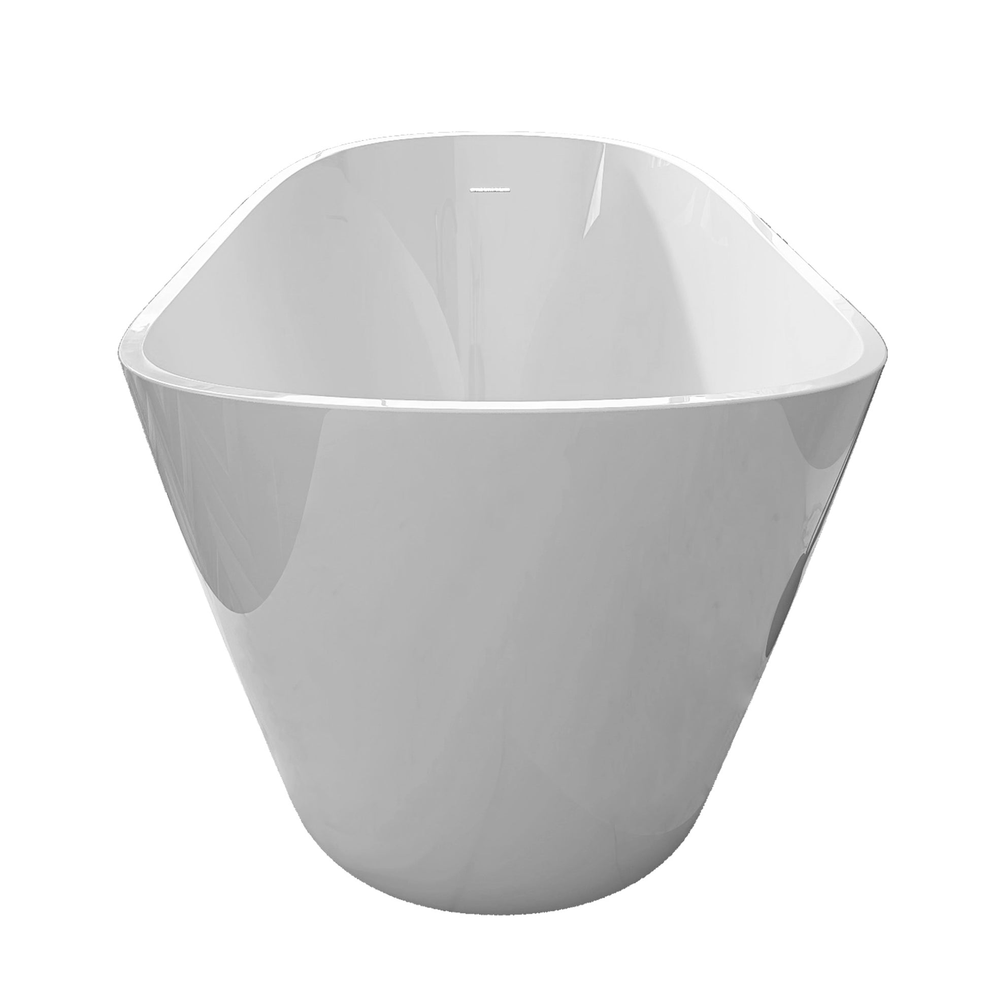 67" Acrylic Free Standing Tub Classic Oval Shape Soaking Tub, Adjustable Freestanding Bathtub With Integrated Slotted Overflow And Chrome Pop Up Drain Anti Clogging Gloss White Gloss White Oval Bathroom Freestanding Tubs Polished 61 69 In Modern Soaking