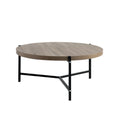 Round Coffee Table Dark Taupe & Black Taupe Particle Board