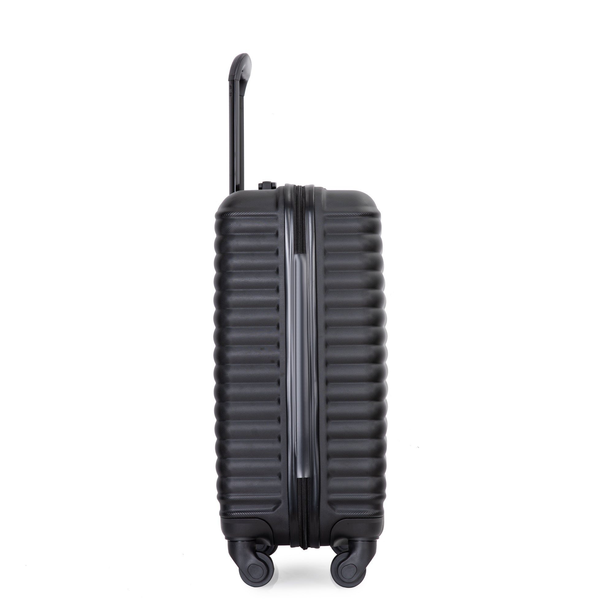 20" Carry on Luggage Lightweight Suitcase, Spinner black-abs