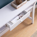 Modern Console With One Drawer White White Particle Board