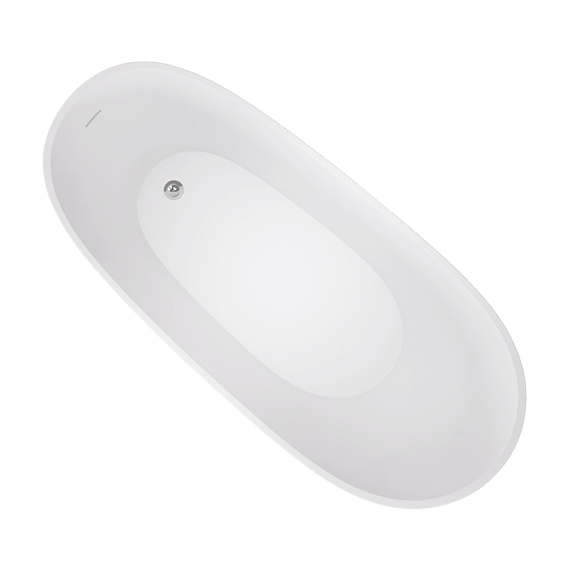 67" Acrylic Free Standing Tub Classic Oval Shape Soaking Tub, Adjustable Freestanding Bathtub With Integrated Slotted Overflow And Chrome Pop Up Drain Anti Clogging Gloss White Gloss White Oval Bathroom Freestanding Tubs Polished 61 69 In Modern Soaking