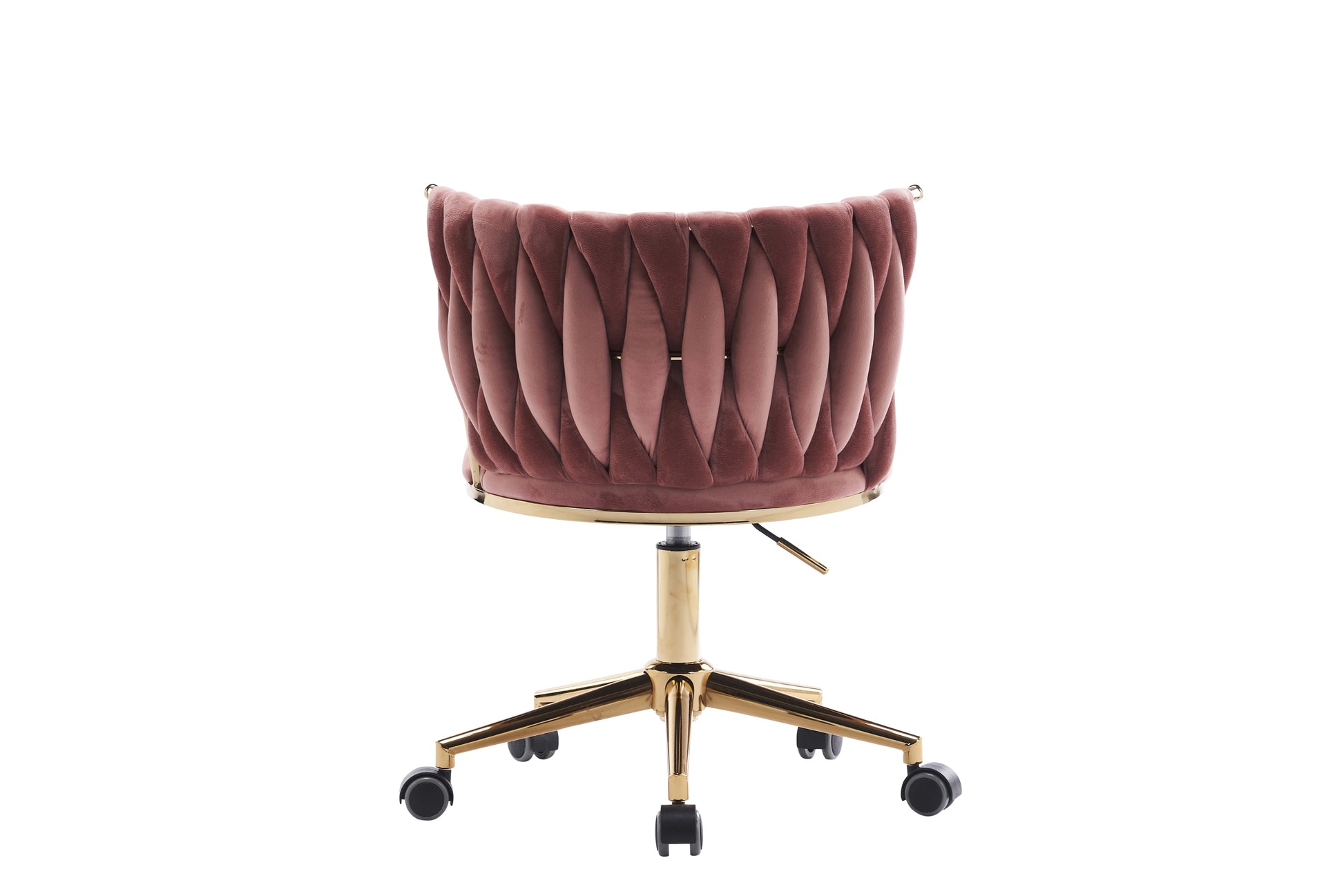 Office Desk Chair, Upholstered Home Office Desk Chairs With Adjustable Swivel Wheels, Ergonomic Office Chair For Living Room, Bedroom, Office, Vanity Study Pink Pink Office Modern Foam Velvet