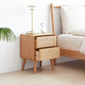 Pure Solid Wood Bedside Cabinet Modern Simple Nightstands North America Oak Bedside Cabinet Nordic Bedroom Solid Oak Storage Cabinet 0.4M Natural Solid Wood