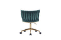 Office Desk Chair, Upholstered Home Office Desk Chairs With Adjustable Swivel Wheels, Ergonomic Office Chair For Living Room, Bedroom, Office, Vanity Study Emerald Emerald Office Modern Foam Velvet