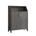 Shoe Cabinet Storage Cabinet With Five Shelves Grey Gray Particle Board