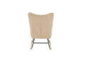 Rocking Chair Nursery, Solid Wood Legs Reading Chair With Teddy Fabric Upholsterednap Armchair For Living Rooms, Bedrooms, Offices, Best Gift,Nude Teddy Fabric Cream Primary Living Space Modern Rocking Chairs Polyester