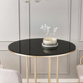 36 Inch Round Tempered Glass Table Top Black Glass 1 4