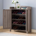 ID USA 151154 Shoe Cabinet Dark Taupe taupe-particle board