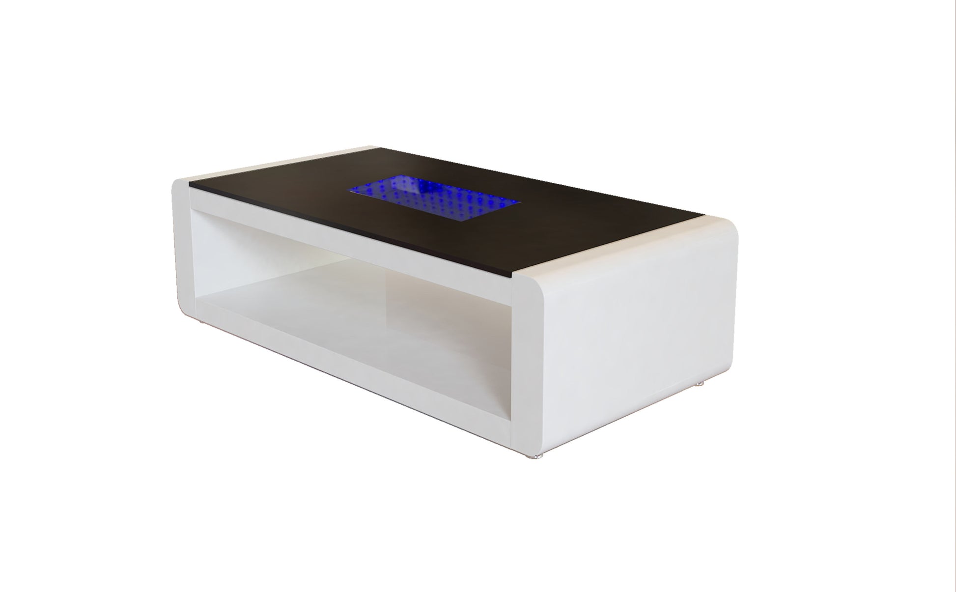 Modern And Contemporary Chelsea Coffe Table With Led Lights White White Primary Living Space Contemporary,Modern Solid Wood Mdf