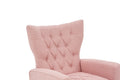 Modern Accent Chair With Ottoman, Comfy Armchair For Living Room, Bedroom, Apartment, Office Pink Pink Primary Living Space Classic Polyester