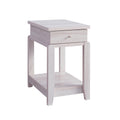 Chair Side End Table With One Drawer And Bottom Shelf, Accent Table White Oak White Oak Particle Board