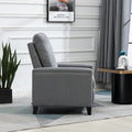 Coolmore Modern Comfortable Upholstered Leisure Chair Recliner Chair For Living Room Gray Velvet