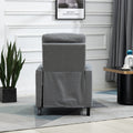 Coolmore Modern Comfortable Upholstered Leisure Chair Recliner Chair For Living Room Gray Velvet