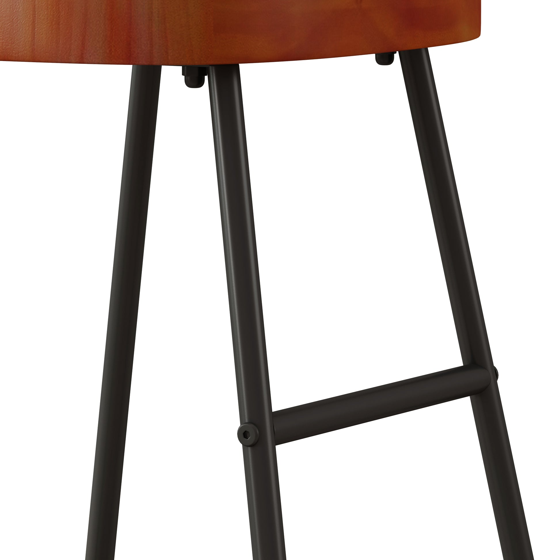 29.52" Stylish And Minimalist Bar Stools Set Of 2, Counter Height Bar Stools, For Kitchen Island, Coffee Shop, Bar, Home Balcony, Brown Brown Bar Stools Metal & Wood