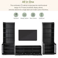 Chic Elegant Entertainment Wall Unit With Tall Cabinets, Modern Tv Console Table For Tvs Up To 65