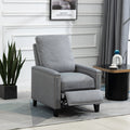 Coolmore Modern Comfortable Upholstered Leisure Chair Recliner Chair For Living Room Gray Velvet