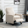 Coolmore Modern Comfortable Upholstered Leisure Chair Recliner Chair For Living Room Beige Velvet