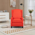 Coolmore Modern Comfortable Upholstered Leisure Chair Recliner Chair For Living Room Red Linen