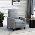 Coolmore Modern Comfortable Upholstered Leisure Chair Recliner Chair For Living Room Gray Velvet