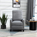 Coolmore Modern Comfortable Upholstered Leisure Chair Recliner Chair For Living Room Gray Velvet