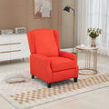 Coolmore Modern Comfortable Upholstered Leisure Chair Recliner Chair For Living Room Red Linen