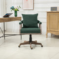 Coolmore Computer Chair Office Chair Adjustable Swivel Chair Fabric Seat Home Study Chair Emerald Boucle